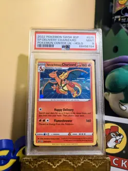 2022 PSA 9 Pokemon SWSH Black Star Promo Special Delivery Charizard w SWIRL 💫 - Image 1