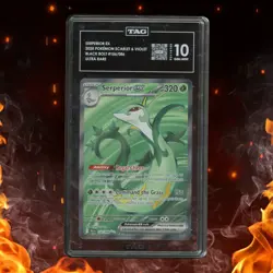 Pokemon Black Bolt SERPERIOR EX 156/086 Ultra Rare TAG 10 - Image 1