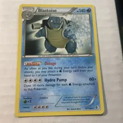 Pokemon Blastoise 31/149 Non-Holo Rare Boundaries Crossed LP - Image 1