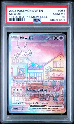 2023 POKEMON SVP EN-SV BLACK STAR PROMO 151 ULTRA-PREM COLL #053 MEW EX PSA 10 - Image 1