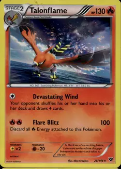 Talonflame 28/146 Holo Rare XY Base Set Pokemon - Image 1