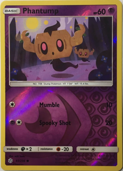 Pokemon - Phantump - 93/236 - Reverse Holo - Cosmic Eclipse - NM/M - NEW - Image 1
