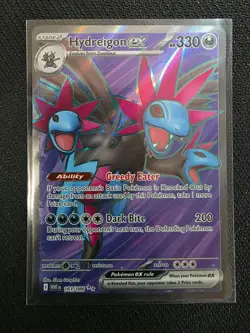 Hydreigon ex 161/086 NM - Full Art Ultra Rare - 2025 TCG Pokemon White Flare - Image 1