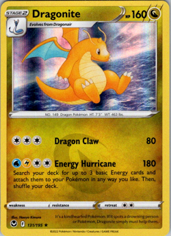 2022 Pokemon Silver Tempest Dragonite Holo 131/195 NM/M - Image 1