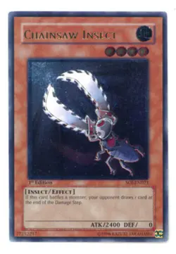 Yugioh! LP Chainsaw Insect - SOI-EN021 - Ultimate Rare - 1st Edition Lightly Pla - Image 1