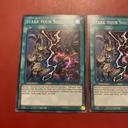 Yugioh - Stake your Soul! MP24-EN142 1st Edition SECRET NM X3 - PLAYSET - Image 2