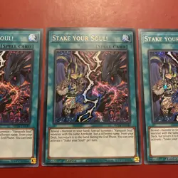 Yugioh - Stake your Soul! MP24-EN142 1st Edition SECRET NM X3 - PLAYSET - Image 3