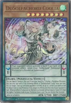 YuGiOh! Dosolfachord Coolia ANGU-EN021 Ultra Rare 1st Ed - Image 1