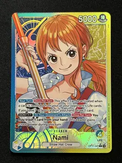 Nami Alternate Art Leader OP11-041 A Fist Of Divine Speed English - Image 1