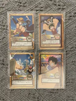 2000-2001 One Piece Carddass Hyper Battle Holo Luffy C520 C69 C457 C112 - Image 1