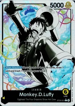 One Piece TCG Monkey D. Luffy ST29-001 Leader Alt Art Starter Deck Egghead - Image 1