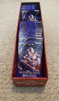 (15) One Piece TCG: The Azure Sea's Seven Sleeved Booster OP-14 English w/ Tray - Image 1