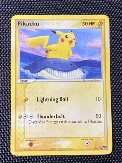 Pikachu Pop Series 5 12/17 Common Non-Holo Promo Card LP/NM - Image 1