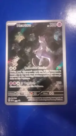 Pokemon Mewtwo Scarlet & Violet Black Star Promo Holo Card 052 Illustration Rare - Image 1