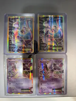 Pokemon TCG Evolutions Mewtwo EX (Full Art) 103/108 & 52/108 Holos 4 Card Lot NM - Image 1