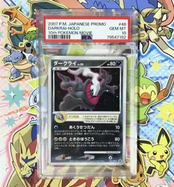 PSA 10 Darkrai 10th Movie 046/DP-P Promo 2007 Holo Japanese Pokemon Card - Image 1