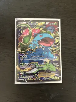 Pokemon TCG Venusaur EX Black Star Promo Full Art Holo Card XY123 LP - Image 1