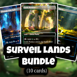 Surveil Lands Bundle ALL 10 - Custom Art Magic: The Gathering Playtest Cards - Image 1