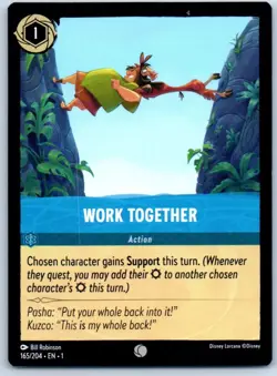 Work Together 165/204 Disney Lorcana Trading Card Single - Image 1