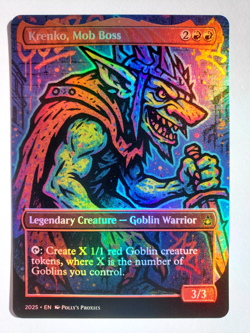 Krenko, Mob Boss FOIL Proxy Card with Custom Graffiti Art Design - Image 3