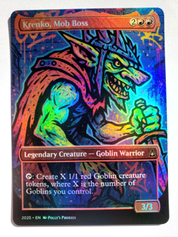Krenko, Mob Boss FOIL Proxy Card with Custom Graffiti Art Design - Image 4