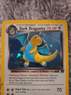 Dark Dragonite Holo 5/82 Team Rocket Set Rare Pokemon Card 2000 Vintage LP - Image 1