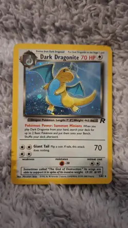 Dark Dragonite Holo 5/82 Team Rocket Set Rare Pokemon Card 2000 Vintage LP - Image 2