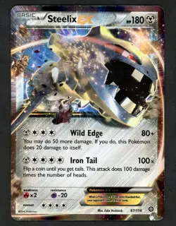Steelix EX - 67/114 - Pokemon Steam Siege XY Ultra Rare Card - MP - Image 1