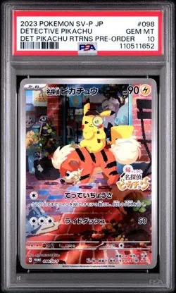 PSA 10 Detective Pikachu Returns 098/SV-P Promo Japanese Pokemon Card 2023 - Image 1