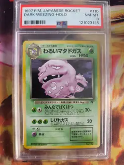 Pokemon Card DARK Weezing Smogmog Team Rocket Gang Holo 1997 Japanese PSA 8 - Image 2