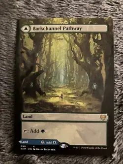 Magic The Gathering MTG - Barkchannel Pathway (Borderless) - Kaldheim - Image 1