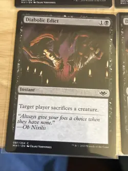 Mtg Four (4) X Diabolic Edict MH1 087 Modern Horizons Playset - Magic The Gather - Image 4