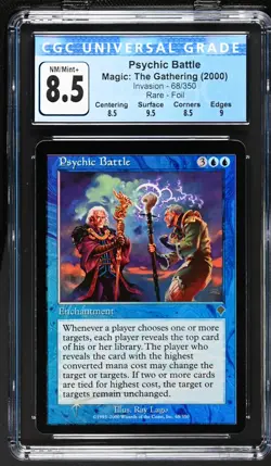 PSYCHIC BATTLE Invasion Foil Rare CGC 8.5 Q++ MTG [Nostalgium] - Image 1