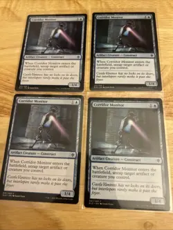 4x Magic the Gathering Corridor Monitor Throne of Eldraine Edition Nm - Image 1