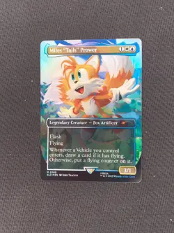 MTG - Miles “Tails” Prower - Rainbow Foil - Sonic Secret Lair Drop - 2085 - Image 1