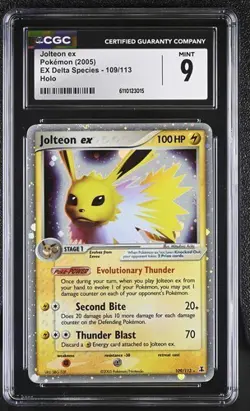 Pokemon Jolteon ex EX Delta Species Holo Rare 109 CGC 9 - Image 1