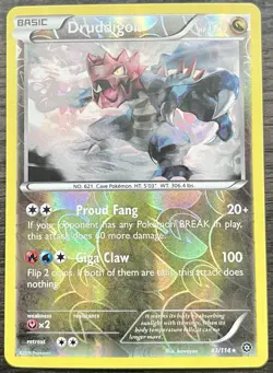 Druddigon 83/114 Pokemon TCG XY Steam Siege Reverse Holo MINT NM - Image 1