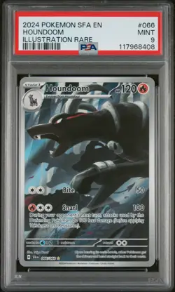 2024 POKEMON SFA EN-SHROUDED FABLE ILLUSTRATION RARE #066 HOUNDOOM PSA 9 - Image 1