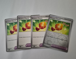 Pokemon TCG - Bravery Charm - SV02: Paldea Evolved - Playset X4 - Near Mint - Image 1