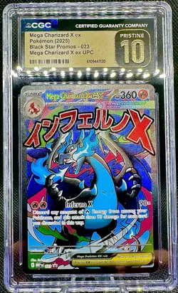 Pokemon Phantasmal CGC Pristine 10 Mega Charizard X ex Black Star Promo English - Image 1