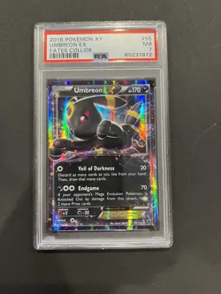 PSA 7 Umbreon EX 55/124 Pokemon XY Fates Collide Ultra Rare 2016 - Image 1