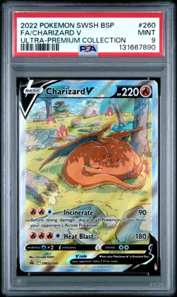 Charizard V 260 Sword & Shield Ultra-premium Collection-charizard Pokemon PSA 9 - Image 1