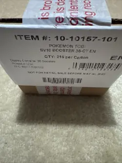 Pokemon Destined Rivals Booster Box Case (SV10) - Factory Sealed In Hand - Image 3