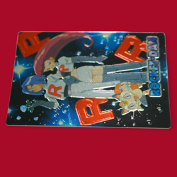 TEAM ROCKET (ROCKET-DAN)--JAPANESE MEIJI EMBOSSED PROMO FOIL POKEMON--PITTING - Image 2