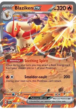 Blaziken ex Double Rare SV09: Journey Together 024/159 NM Pokemon TCG - Image 1