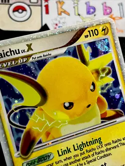 Raichu Lv. X 99/100 LP Ultra Holo Rare Awesome Foil Swirl Stormfront Pokemon TCG - Image 1