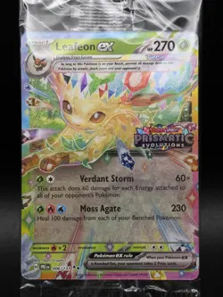 Pokemon Leafeon ex 006/131 Sealed Prismatic Evolutions Stamped Promo Holo EX - Image 1