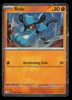 Riolu 076/132 Pokemon Mega Evolution COSMOS Promo Near Mint - Image 1