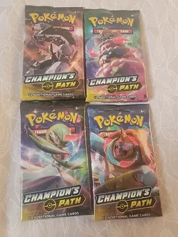 Pokemon TCG: 4X Champion's Path Booster Pack Art Set ✅SEALED✅ #10 - Image 1