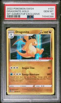 Dragonite 131/195 PSA 10 GameStop Exclusive Stamp Pokemon Slab - Image 1